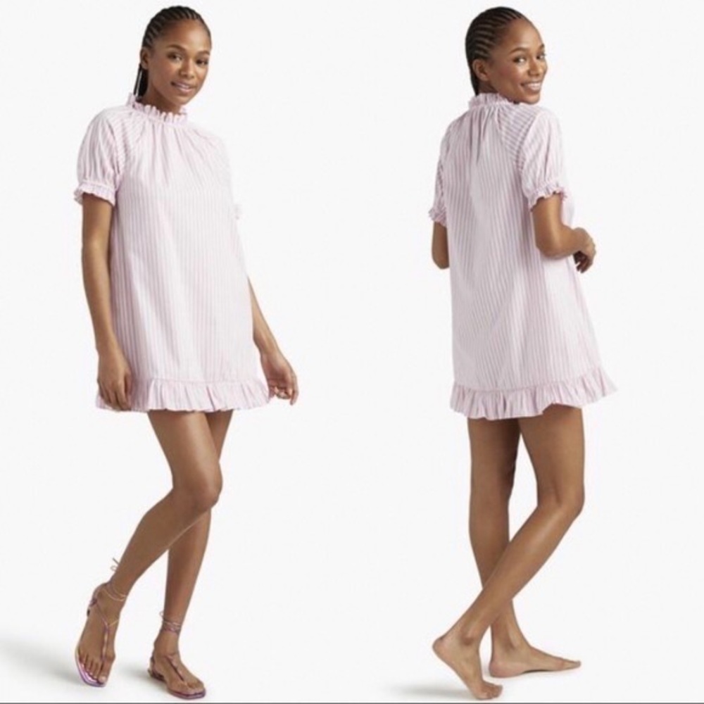 Hill House Katherine Dress in Bubblegum Pink Stripe EUC